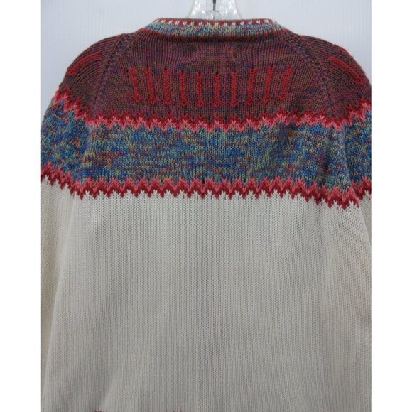 VINTAGE The Sweater Venture Medium Wool Cardigan Nordic Fair Isle * - Picture 8 of 12